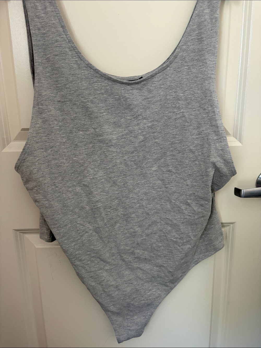 ASOS Curve Grey Scoop Neck Tank Bodysuit